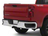 Rear Bumper; Not Pre-Drilled for Backup Sensors; Chrome (19-26 Silverado 1500 w/o Factory Dual Exhaust)