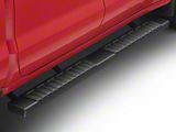 6-Inch Wide Flat Running Boards; Black (19-26 Silverado 1500 Crew Cab)