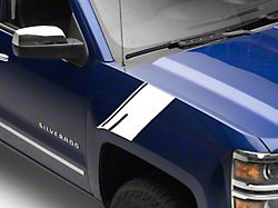 SEC10 Striped Hash Marks; White (19-26 Silverado 1500)