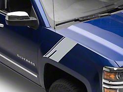 SEC10 Striped Hash Marks; Silver (19-26 Silverado 1500)