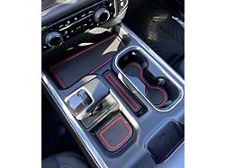 Center Console Foam Inserts; Black/Black (22-26 Silverado 1500 w/ Bucket Seats)