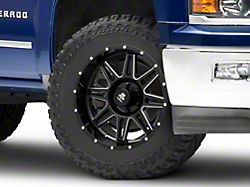 Mammoth Revolver Gloss Black Machined 6-Lug Wheel; 20x9; -6mm Offset (14-18 Silverado 1500)
