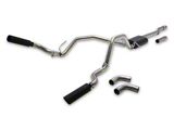 C&L Dual Exhaust System with Black Tips; Side Exit (07-13 5.3L Silverado 1500)