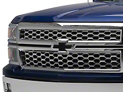 Emblems Plus Chevrolet Bowtie Grille/Tailgate Overlay Decals; Gloss Black (14-18 Silverado 1500)