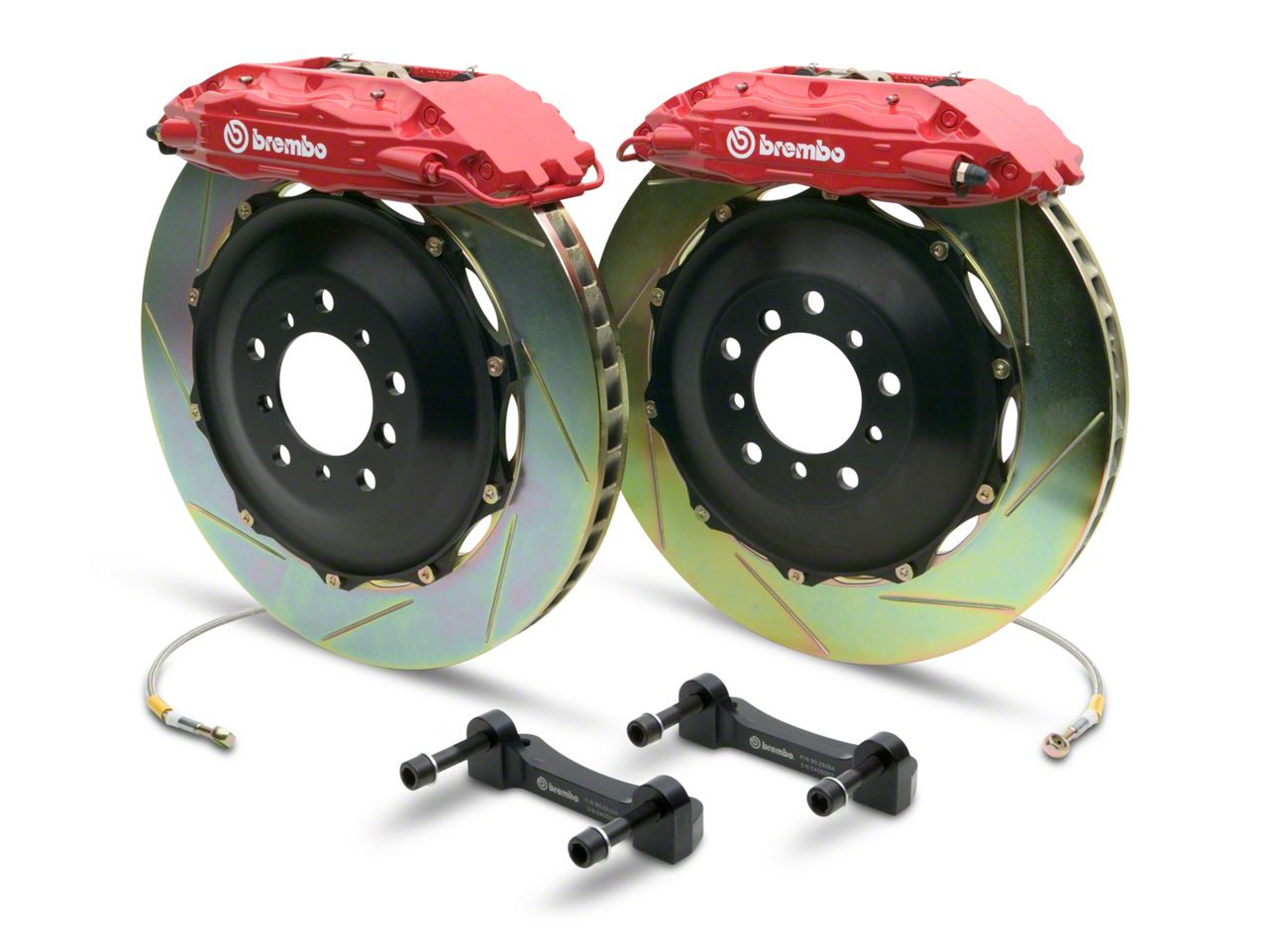 Brembo Sierra GT Series 4-Piston Rear Brake Kit - 2-Piece Slotted ...