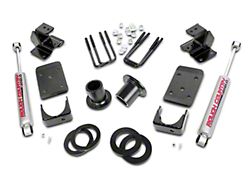 Rough Country Lowering Kit; 1 to 2-Inch Front / 4-Inch Rear (07-13 2WD Sierra 1500)