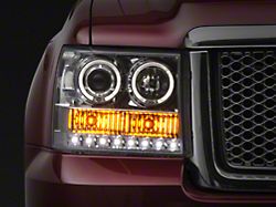Projector Headlights; Chrome Housing; Clear Lens (07-13 Sierra 1500)