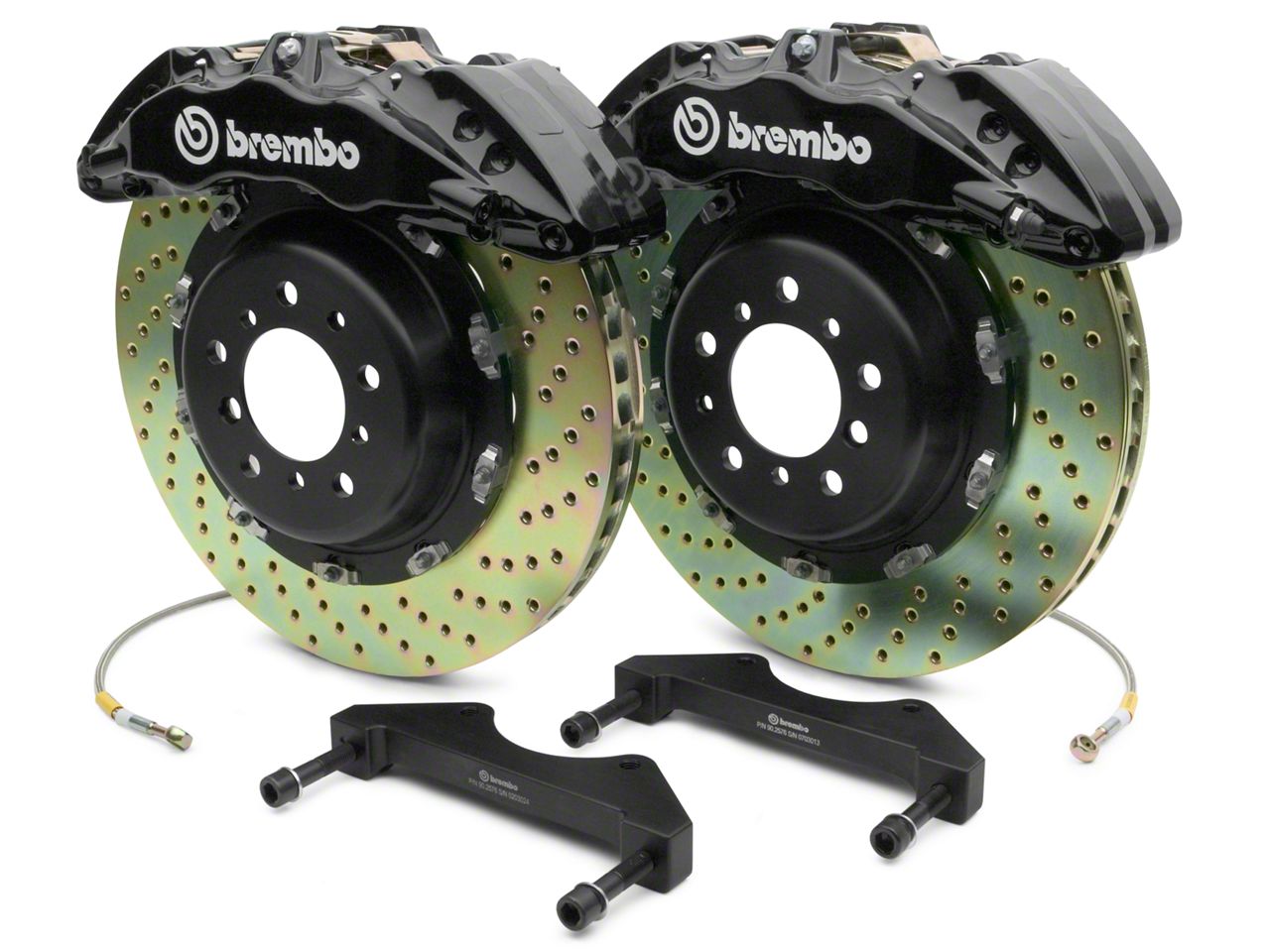 Brembo Sierra GT Series 6-Piston Front Brake Kit - 2-Piece Cross ...