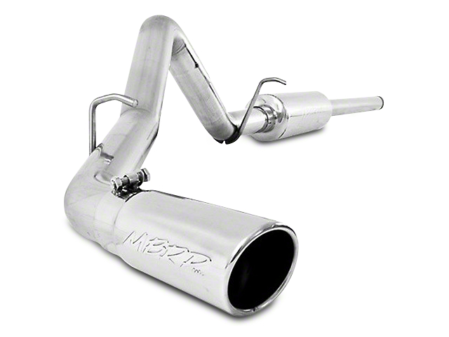 MBRP 3.50-Inch XP Series Single Exhaust System with Polished Tip; Side Exit (11-13 6.2L Sierra 1500 Denali)