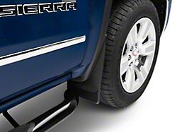 Weathertech No-Drill Mud Flaps; Front and Rear; Black (14-18 Sierra 1500 w/o Fender Flares)
