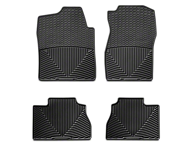 Weathertech All-Weather Front and Rear Rubber Floor Mats; Black (07-13 Sierra 1500 Extended Cab, Crew Cab)