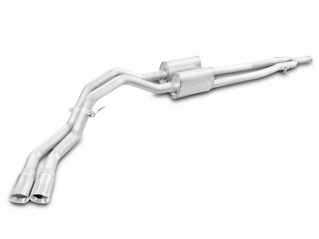 Stainless Works Turbo S-Tube Dual Exhaust System; Factory Connect; Same Side Exit (07-18 5.3L Sierra 1500)