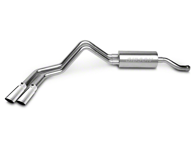 Gibson 3-Inch / 2.25-Inch Dual Sport Aluminized Exhaust System; Side Exit (14-18 6.2L Sierra 1500)