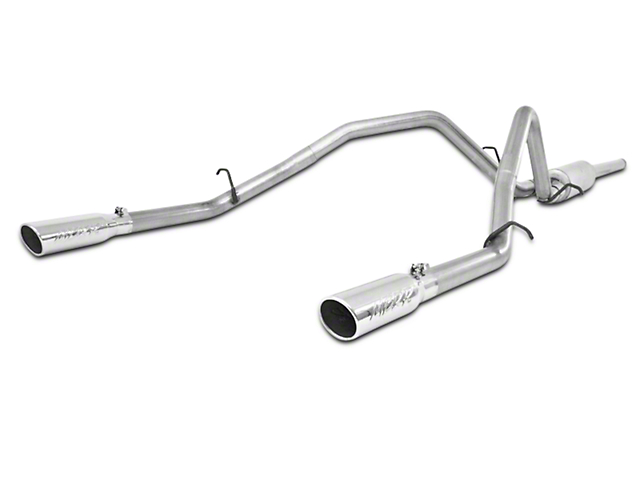 MBRP 2.50-Inch Installer Series Dual Exhaust System with Polished Tips; Rear Exit (09-13 4.8L Sierra 1500)