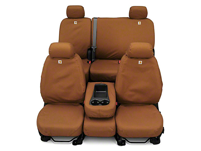 Covercraft SeatSaver Second Row Seat Cover; Carhartt Brown (14-18 Sierra 1500 Double Cab, Crew Cab)