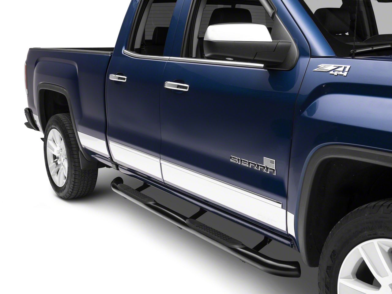 Putco Sierra 1500 Stainless Steel Rocker Panels with GMC Logo S501648