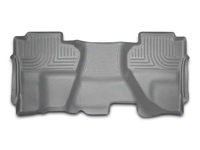 Husky WeatherBeater Second Seat Floor Liner; Full Coverage; Gray (14-18 Sierra 1500 Double Cab, Crew Cab)
