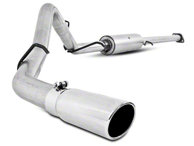 MBRP 3-Inch Installer Series Single Exhaust System with Polished Tip; Side Exit (07-13 5.3L Sierra 1500)