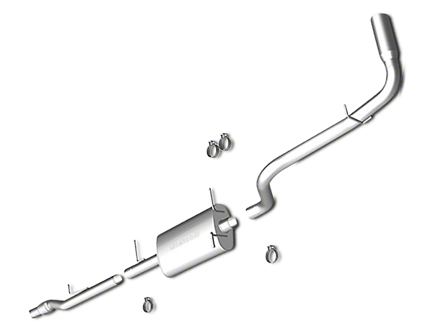Magnaflow Street Series Single Exhaust System with Polished Tip; Side Exit (2010 6.0L Hybrid Sierra 1500)