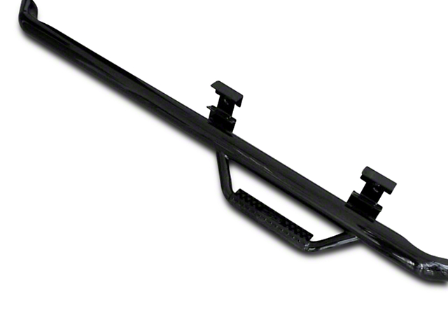 N-Fab Cab Length Nerf Side Step Bars; Gloss Black (07-13 Sierra 1500)