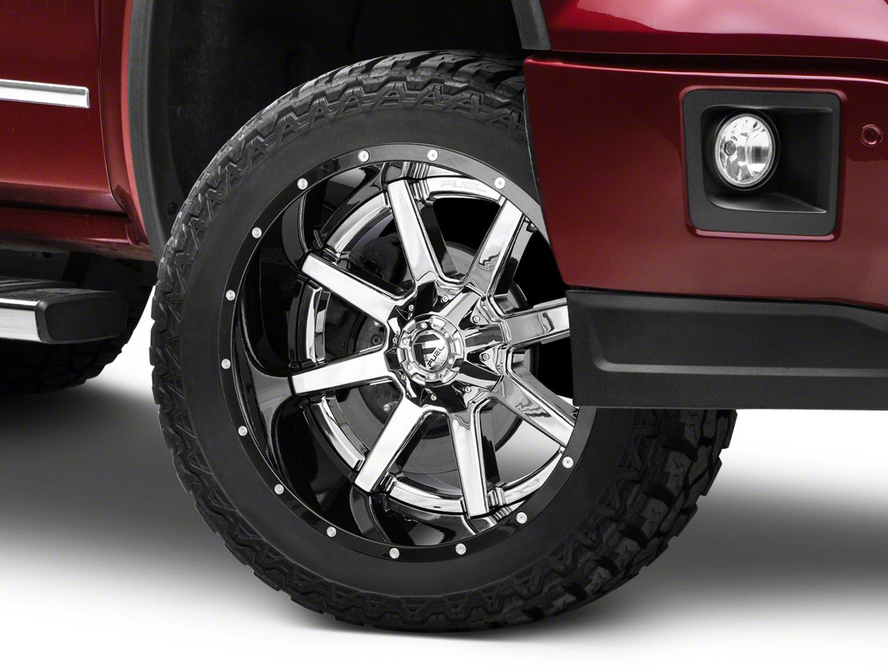 Fuel Wheels Sierra Maverick Chrome W Gloss Black Lip 6 Lug Wheel 22x12 D26022209847 07 17