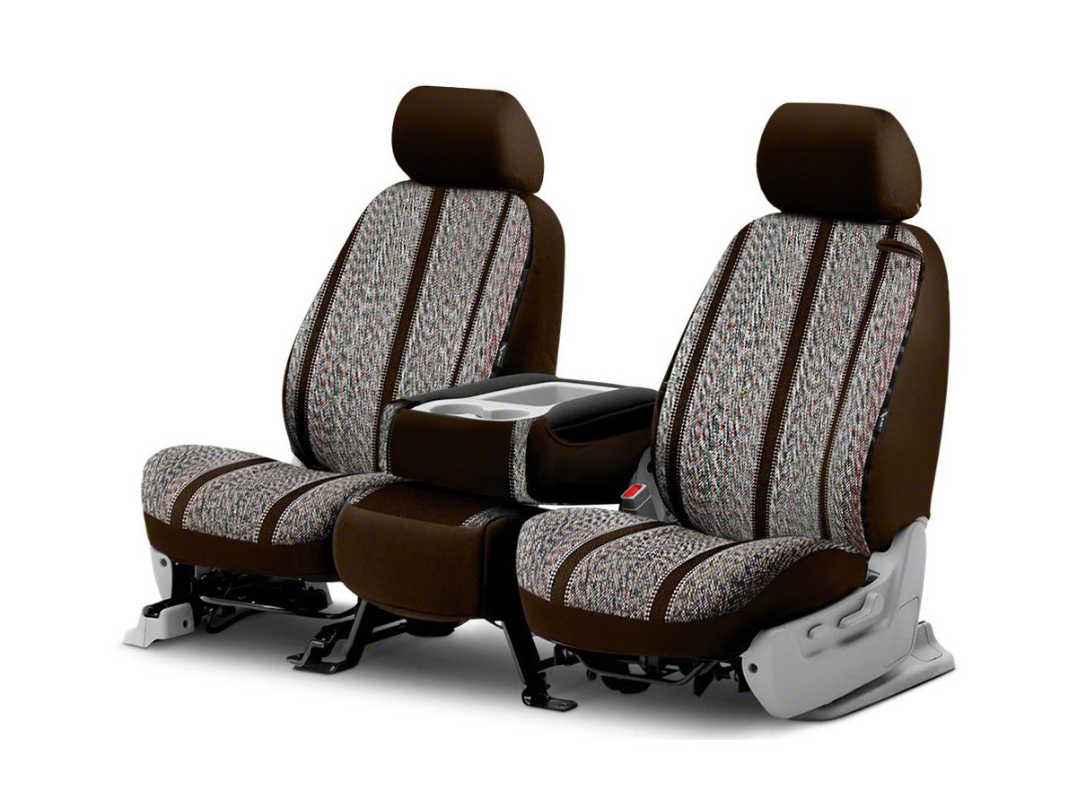 Fia Custom Fit Saddle Blanket Front Seat Covers Brown 14 18 Sierra 1500 W Bucket Seats