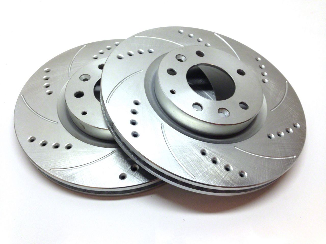 CPP AFX Cross Drilled & Slotted Brake Rotors – Front Pair, 1967-72 Camaro, Chevelle, Nova, GTO