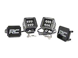 Rough Country 2-Inch Black Series LED Cube Lights; Spot Beam (Universal; Some Adaptation May Be Required)