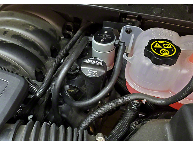 J&L 3.0 Oil Separator; Clear/Satin Anodized; Driver Side (19-23 V8 Sierra 1500)