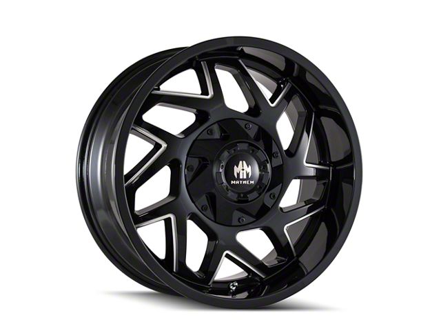 Mayhem Wheels Hatchet Black Milled 6-Lug Wheel; 20x9; 0mm Offset (16-23 Tacoma)