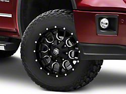 Mayhem Wheels Warrior Black Milled 6-Lug Wheel; 17x9; -12mm Offset (14-18 Sierra 1500)