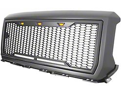 Impulse Upper Replacement Grille with Amber LED Lights; Charcoal Gray (14-15 Sierra 1500)