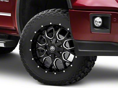 Mayhem Wheels Warrior Black Milled 6-Lug Wheel; 20x10; -25mm Offset (03-09 4Runner)