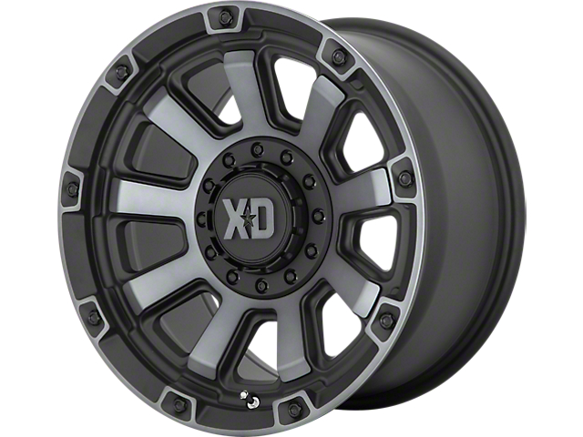 XD Gauntlet Satin Black with Gray Tint 6-Lug Wheel; 20x9; 0mm Offset (16-23 Tacoma)