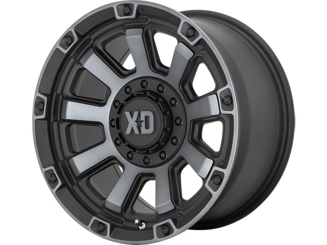 XD Gauntlet Satin Black with Gray Tint 6-Lug Wheel; 20x10; -18mm Offset (10-24 4Runner)