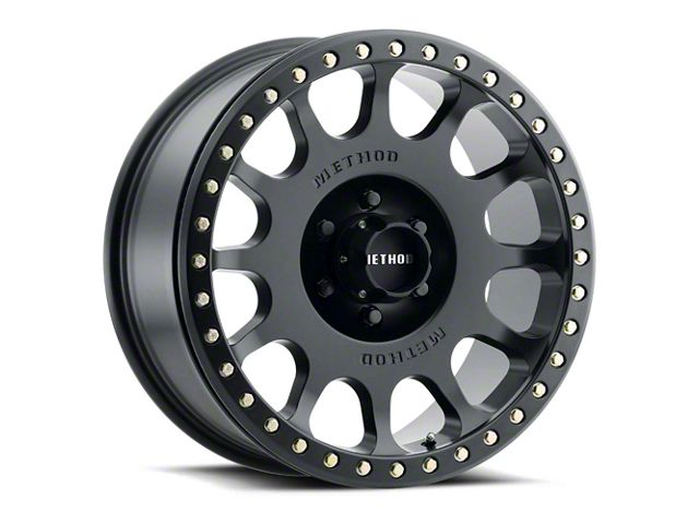 Method Race Wheels MR105 Beadlock Matte Black 6-Lug Wheel; 17x8.5; 0mm Offset (05-15 Tacoma)