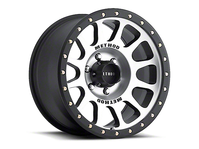 Method Race Wheels MR305 NV Matte Black Machined 6-Lug Wheel; 17x8.5; 0mm Offset (99-06 Silverado 1500)