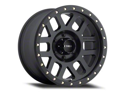 Method Race Wheels MR309 Grid Matte Black 6-Lug Wheel; 17x8.5; 0mm Offset (21-24 Bronco, Excluding Raptor)