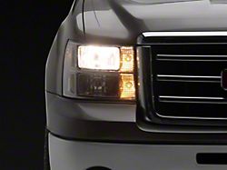 Euro Crystal Headlights; Chrome Housing; Clear Lens (07-13 Sierra 1500)