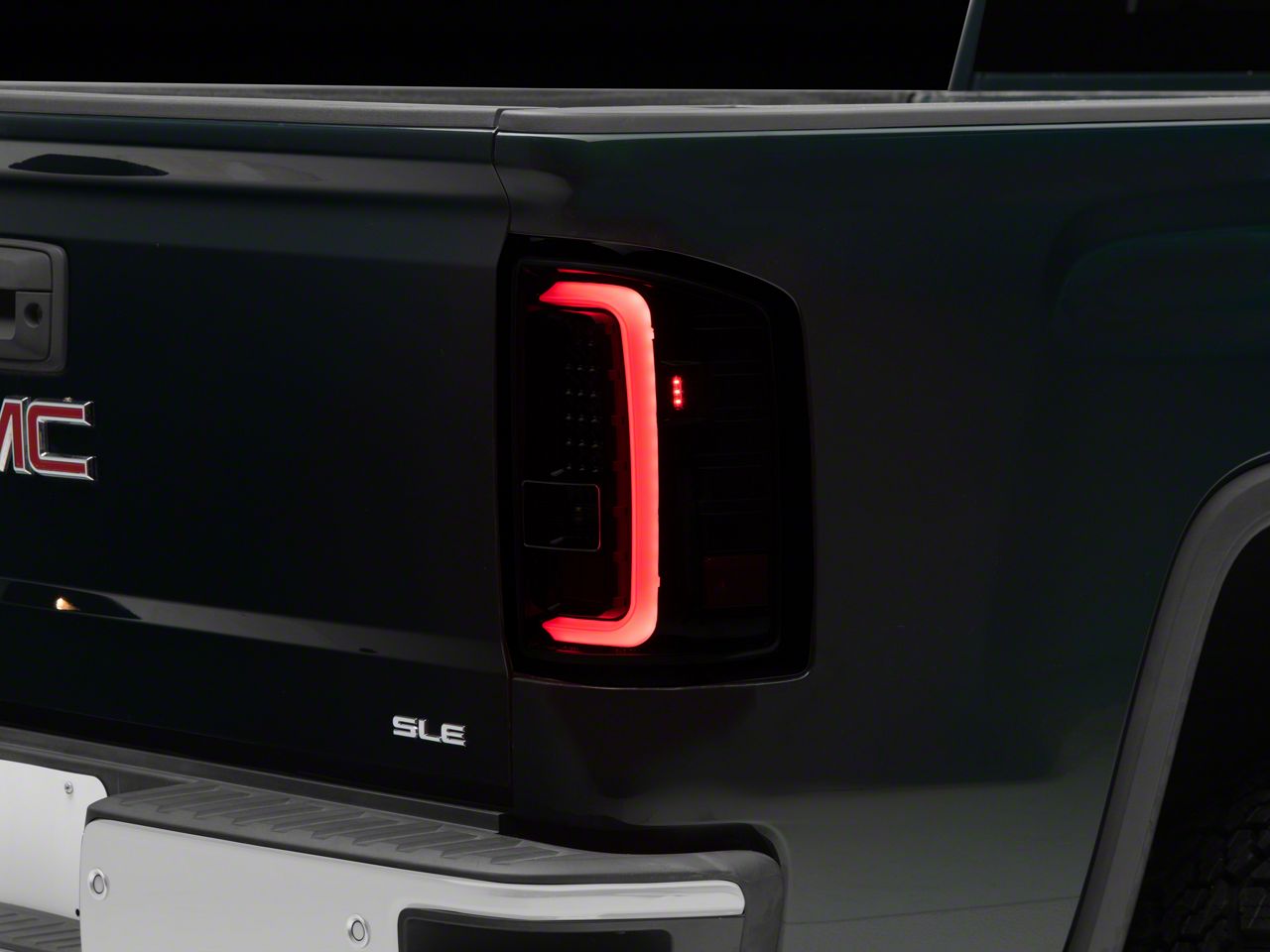 Sierra 1500 LED Tail Lights; Jet Black Housing; Clear Lens (1418