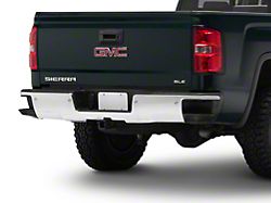 OEM Style Steel Rear Bumper; Pre-Drilled for Backup Sensors; Chrome (14-18 Sierra 1500)