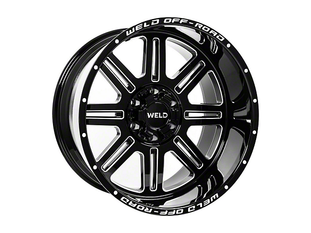 Weld Off-Road Chasm Gloss Black Milled 6-Lug Wheel; 20x9; 20mm Offset (16-23 Tacoma)