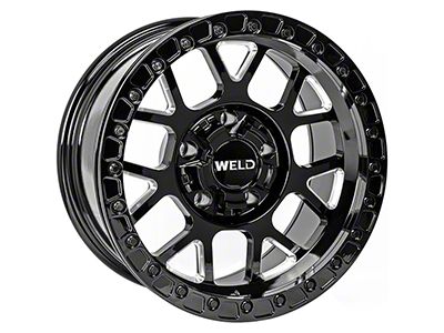 Weld Off-Road Cinch Beadlock Gloss Black Milled 6-Lug Wheel; 17x9; -12mm Offset (10-24 4Runner)
