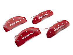 MGP Red Caliper Covers with Denali Logo; Front and Rear (19-22 Sierra 1500)