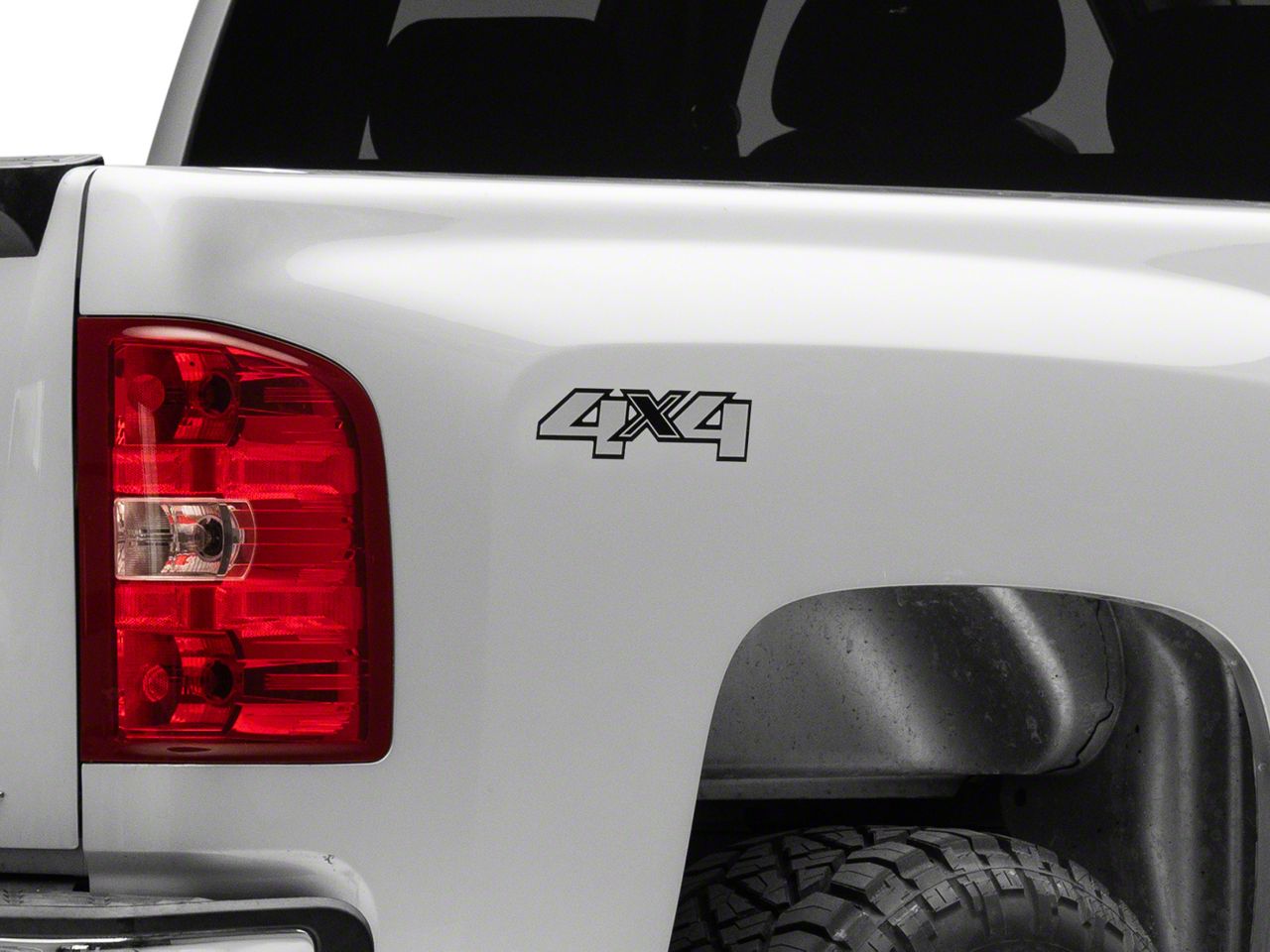 Sierra 1500 4x4 Decal; Black Gray (07-13 Sierra 1500)