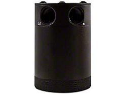 Mishimoto 2-Port Compact Baffled Oil Catch Can; Black (Universal; Some Adaptation May Be Required)