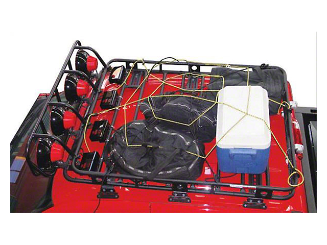 Smittybilt Roof Rack Cargo Net; Small (Universal; Some Adaptation May Be Required)