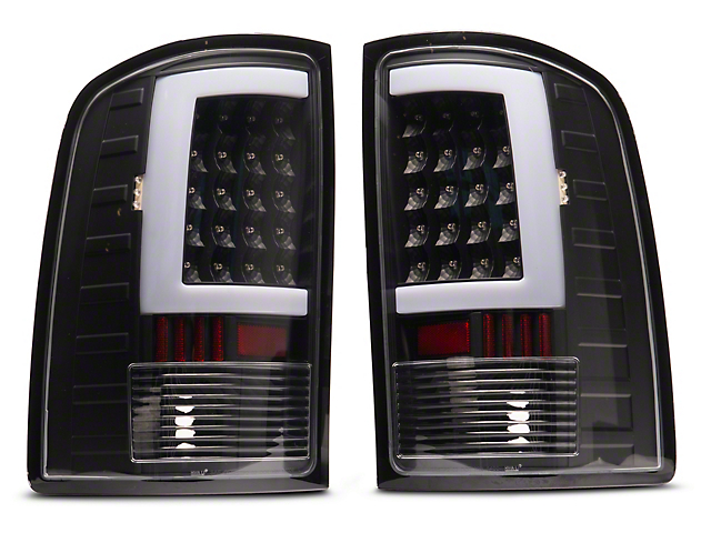 LED Tail Lights; Black Housing; Clear Lens (07-14 Sierra 2500 HD SRW)
