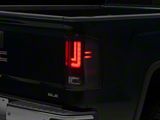 LED Tail Lights; Black Housing; Smoked Lens (15-19 Sierra 3500 HD SRW w/ Factory Halogen Tail Lights)