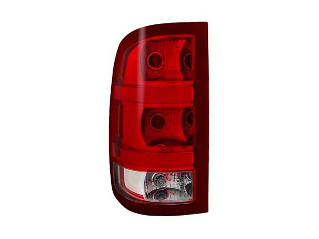 OEM Style Tail Light; Chrome Housing; Red/Clear Lens; Driver Side (07-14 Sierra 2500 HD SRW)